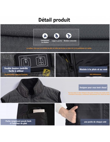 Gilet De Chargement USB, Gilet De Veste Chauffante, Gilet De Chauffage