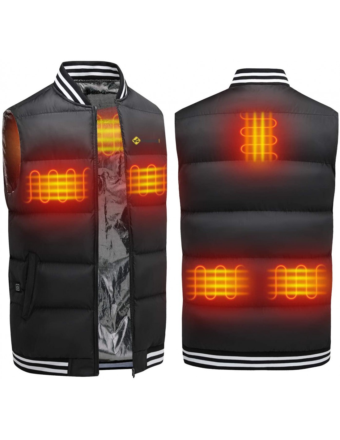 Gilet chauffant avec batterie, gilet chauffant intelligent léger pour  hommes / femmes gilet chauffant électrique USB pour l'extérieur